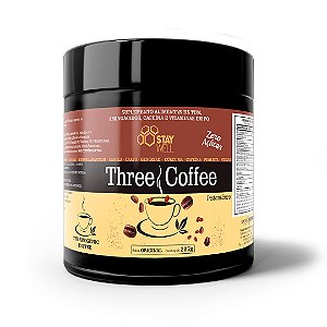 Café Termogênico Three Coffee - 15 Ingredientes Incrivéis - 162mg de Cafeína por dose - 225g - Stay Well
