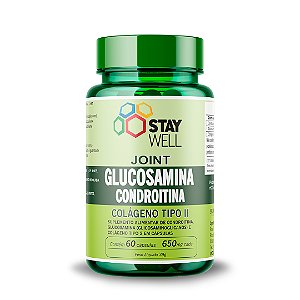 Joint Glucosamina com Condroitina e Colágeno Tipo 2 100% Puro - Stay Well