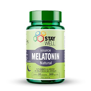 Melatonina Source Natural Indutor Do Sono - 30 cápsulas - Stay Well