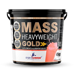Heavyweight Gold com Whey Isolado - Sabor Morango com Banana - 4kg - Sports Nutrition