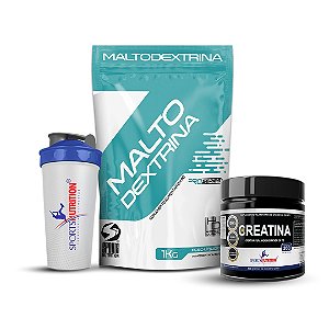 Combo Energy & Power = Malto Dextrina + Creatina 300gr + Brinde Coqueteleira - Sports Nutrition