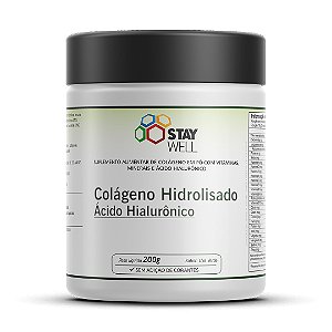 Colágeno Hidrolisado Acido Hialurônico 200g Uva Verde – Stay Well