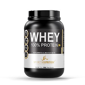 Whey Protein 100% Concentrada - Sabor Baunilha - 30g de proteína por dose - 908kg - Sports Nutrition