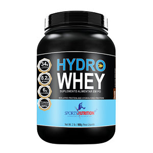 Whey Protein Hidrolisado - Hydro Whey com 34g de proteína por dose - Sabor Chocolate - 908g - Sports Nutrition