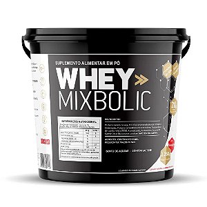 Whey Protein Mix Bolic - 28g de Proteínas por dose - 2.268kg - Morango - Sports Nutrition
