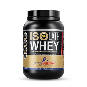 Isolate Whey Protein Isolada - Sabor Morango - 32g de proteína por dose - 908g - Sports Nutrition
