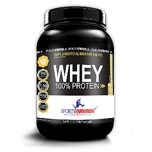 Whey Protein 100% Concentrada - Sabor Chocolate Branco - 30g de proteína por dose -  908kg - Sports Nutrition