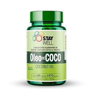 Óleo De Coco Extravirgem (Cápsulas Veganas) 1000mg - 60 Cápsulas - Stay Well