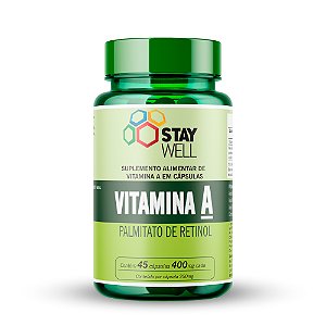 Vitamina A 400mg - 45 Cápsulas - Stay Well