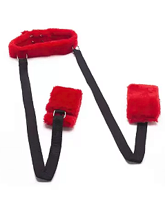 Coleira Pelucia Com Amarras para a penas Sexy Fantasy