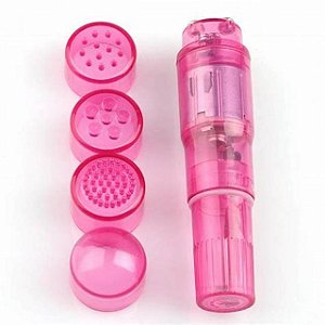 Pocket Rocket Mini Massageador com 4 Capas Estimuladoras Sexy Import