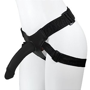 Cinta Peniana Ajustável com Pênis Realístico Vacaciones 18 x 5cm Preto