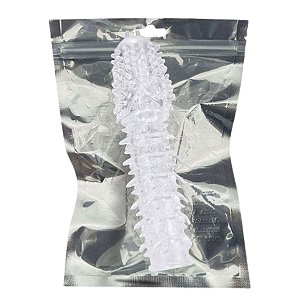 Capa Peniana De 11cm Para 14cm Com Cerdas - Translúcido