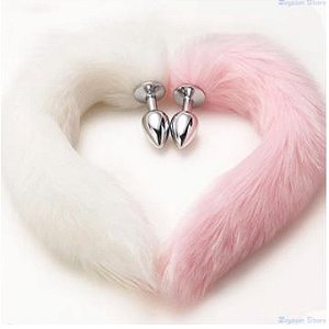 Plug de ABS Metalizado Dourado P Less com Cauda