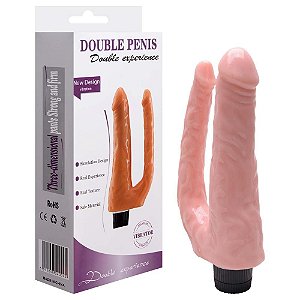 Pênis Realístico Duplo Vibrador 22 X 5Cm Sexy Import