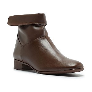 Arezzo Bota Salto Baixo Marrom