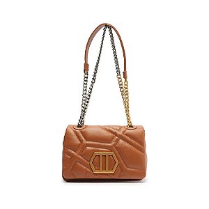 Arezzo Bolsa Tiracolo Marrom Couro Emma Média