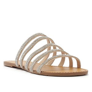 Arezzo Sandália Rasteira Multi-tiras Cristal