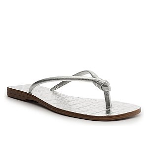Arezzo Rasteira Prata Tiras Flip Flop