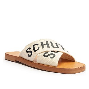 Schutz Rasteira de X Logo Branca