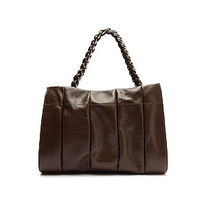 Arezzo Bolsa Tote Marrom Couro Milano Grande