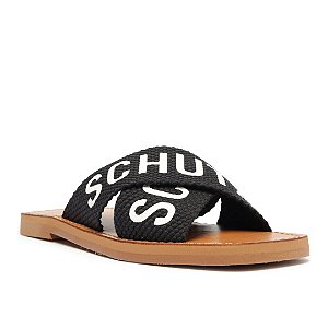 Schutz Rasteira X Logo Preta