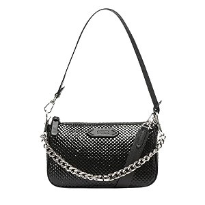 Schutz Bolsa Couro Tiracolo Emmy Snake Preta