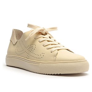 Arezzo Tenis Couro Perfuração OffWhite