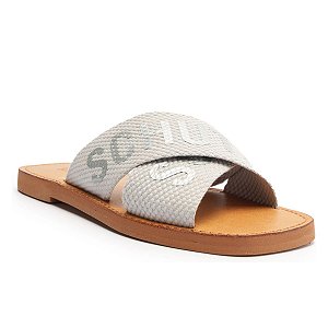 Schutz Rasteira X Cinza Claro