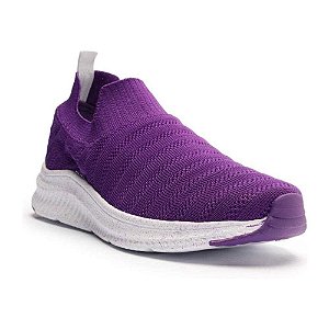 Arezzo Tenis Slip On Roxo Knit Sola Mescla ZZ Mov