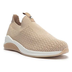 Arezzo Tênis Slip On Salmão Knit Studs