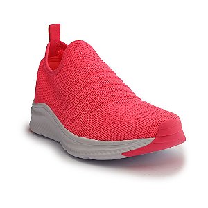 Arezzo Tênis Slip On Rosa Neon Knit ZZ Mov