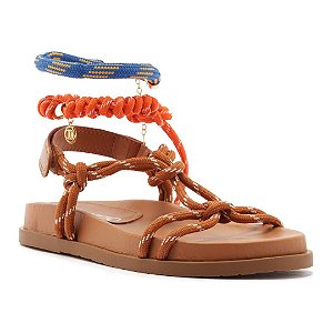 Arezzo Papete Couro Custom Anklet Marrom