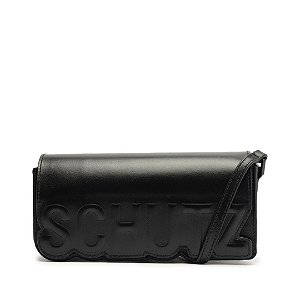 Schutz Bolsa Couro Pequena On Fire Preta
