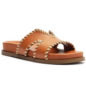 Schutz Rasteira Papete Couro Marrom