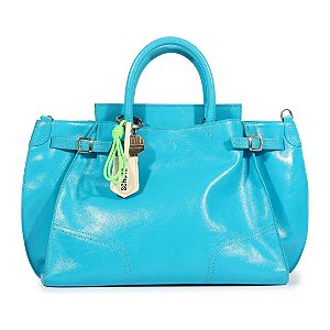Schutz Bolsa Tote Heaven Couro Azul