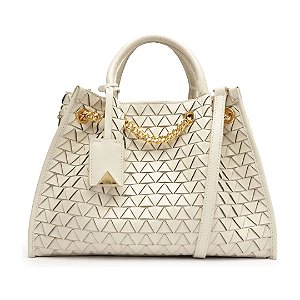 Schutz Bolsa Tote Rebecca Couro Branca