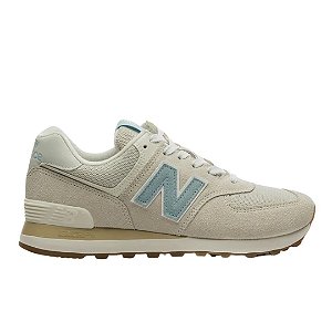 New Balance Tenis New 574v2 Cinza Claro com Azul