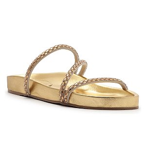 Arezzo Rasteira Papete Dourada