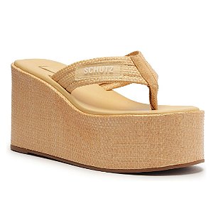 Schutz Chinelo Plataforma Bold II Bege