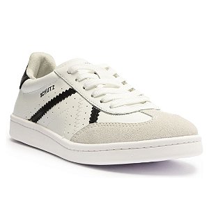 Schutz Tênis Retrô Couro Camurça Branco