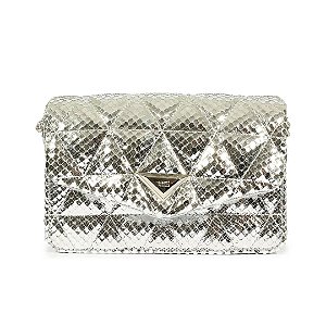 Schutz Bolsa 944 Party Couro Prateada
