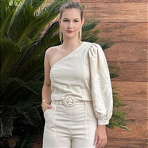 Shoulder Blusa Coqueiro Natural