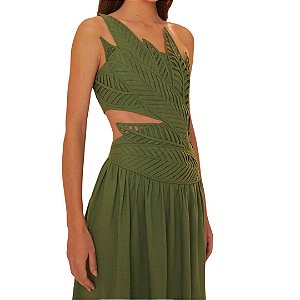 Farm Vestido Folha Amazonia