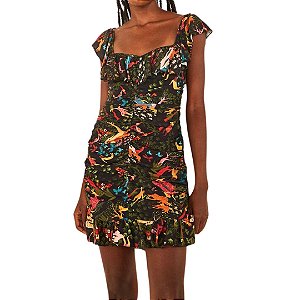 Farm Vestido Babado Animal