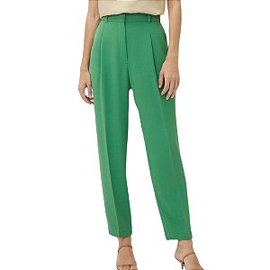 Shoulder Calca Slim Alfaiatada Verde