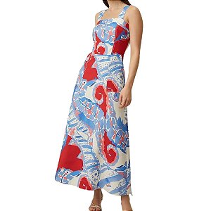 Shoulder Vestido Estampado