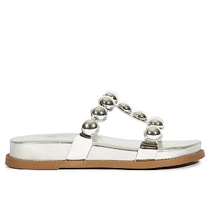 Schutz Sandália Papete Special Prata