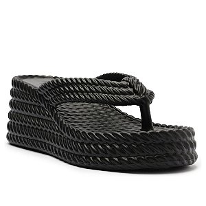 Arezzo Tamanco Plataforma Preto Marrocos Sun Brizza