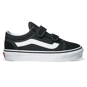 Vans Tênis Old Skool V Infantil Velcro Black True White